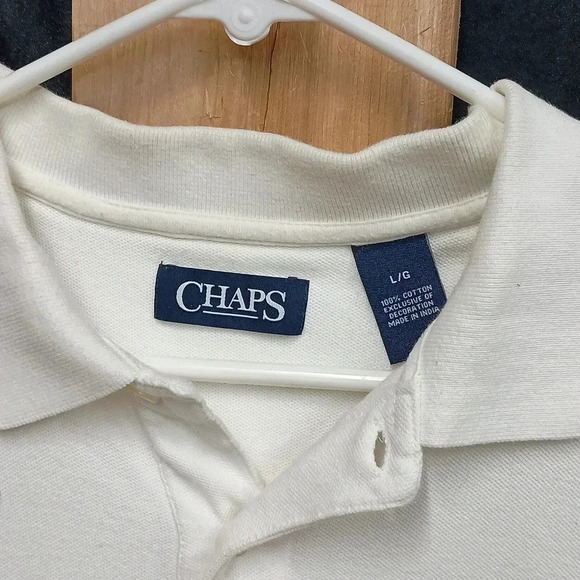 white button up  Polo size large champs like new - Picture 4 of 6